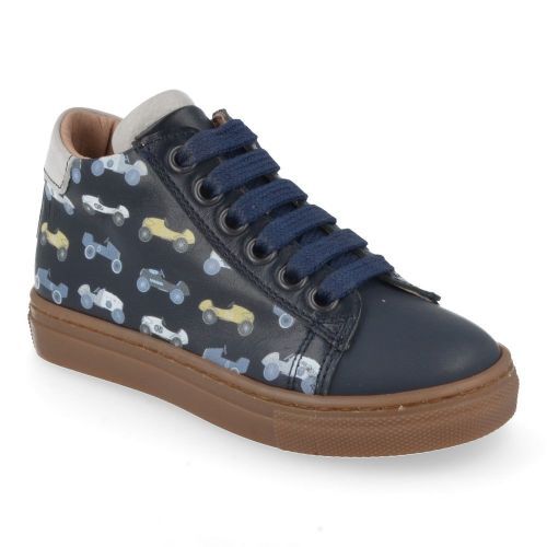 Banaline sneakers blauw Jongens ( - blauwe sneaker met autoprint21222551) - Junior Steps