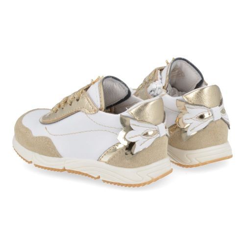 Banaline sneakers ecru Meisjes ( - wit sneakertje met strikje24122090) - Junior Steps