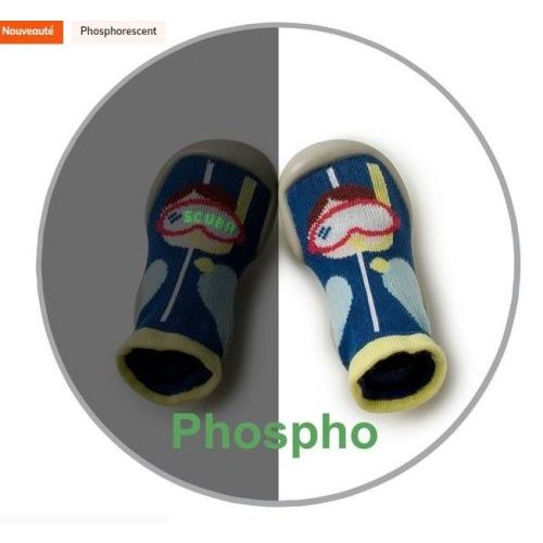 Collegien Pantoffels blauw  ( - Jacques phospho pantoffel213C) - Junior Steps