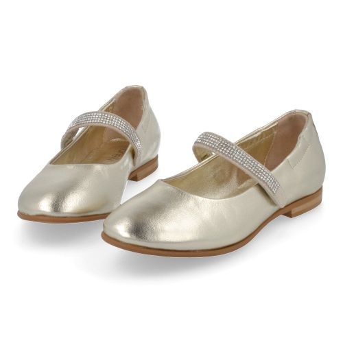 Andrea morelli ballerina wit Meisjes (Ballerina goud leder - 53280) - Junior Steps