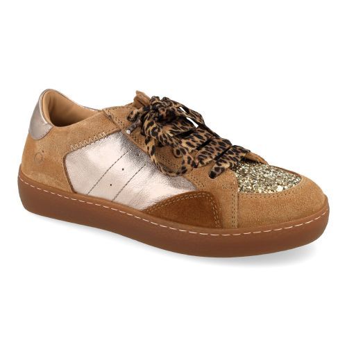 Andrea morelli sneakers camel Meisjes (Sneaker camel laces leopard - 53495) - Junior Steps