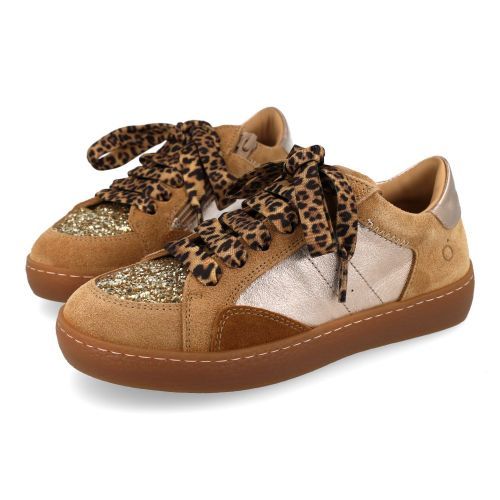 Andrea morelli sneakers camel Meisjes (Sneaker camel laces leopard - 53495) - Junior Steps