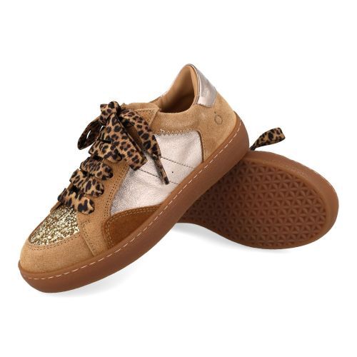 Andrea morelli sneakers camel Meisjes (Sneaker camel laces leopard - 53495) - Junior Steps