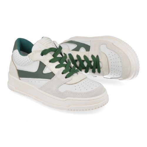 Andrea morelli sneakers wit Jongens ( - witte sneaker met groen53038) - Junior Steps