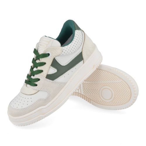 Andrea morelli sneakers wit Jongens ( - witte sneaker met groen53038) - Junior Steps