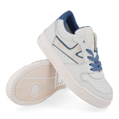 Andrea morelli sneakers wit Jongens ( - witte sneaker met jeansblauw53040) - Junior Steps