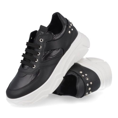 Andrea morelli sneakers Zwart Meisjes ( - zwarte sneaker met plateauzool51009) - Junior Steps