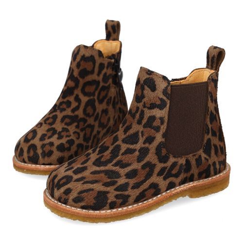 Angulus laarzen kort bruin Meisjes (bruin leopard korte laars  - 6025-103) - Junior Steps
