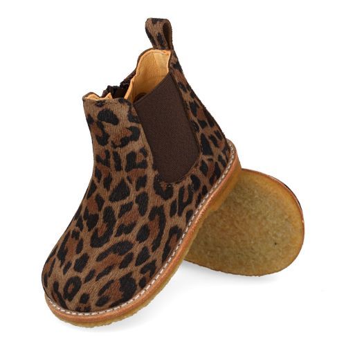 Angulus laarzen kort bruin Meisjes (bruin leopard korte laars  - 6025-103) - Junior Steps