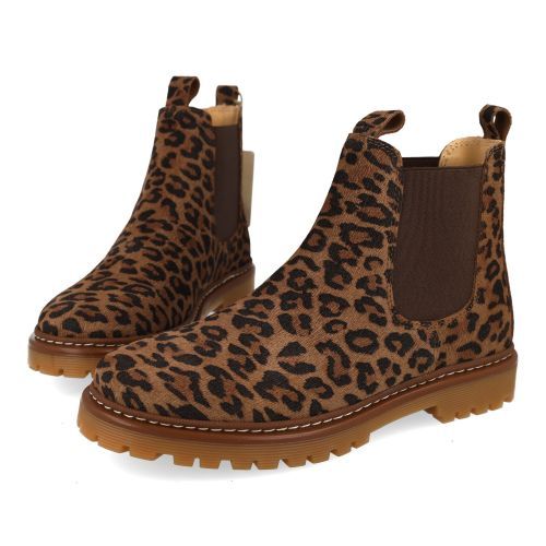 Angulus laarzen kort bruin Meisjes (Leopard bruin korte laars  - 2179-101) - Junior Steps