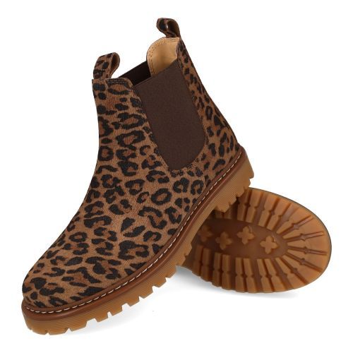Angulus laarzen kort bruin Meisjes (Leopard bruin korte laars  - 2179-101) - Junior Steps
