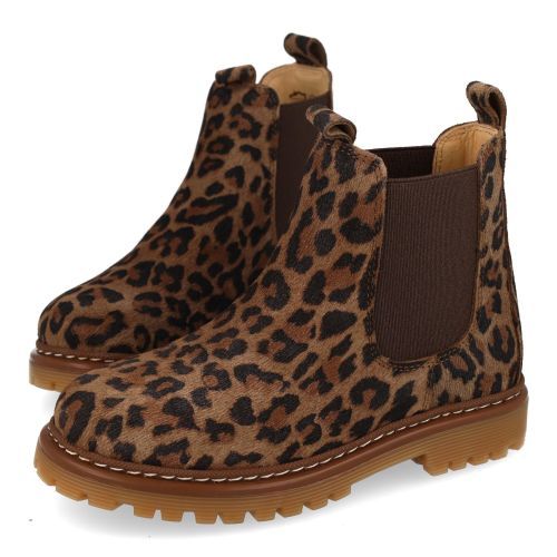 Angulus laarzen kort bruin  (leopard bruin suéde korte laars  - 2192-401) - Junior Steps