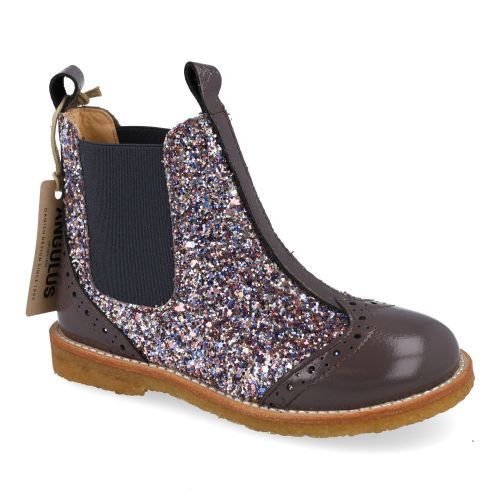 Angulus laarzen kort lila  (Lila korte laars met glitter - 6320-201) - Junior Steps
