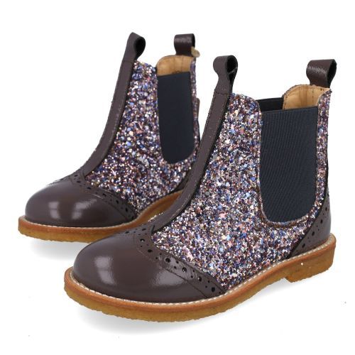 Angulus laarzen kort lila  (Lila korte laars met glitter - 6320-201) - Junior Steps