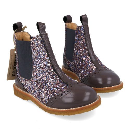 Angulus laarzen kort lila  (Lila korte laars met glitter - 6320-201) - Junior Steps