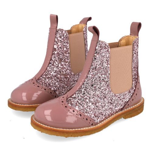 Angulus laarzen kort roze  (Roze korte laars met glitter - 6320-201) - Junior Steps
