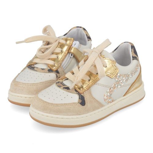 Babybotte sneakers beige Meisjes ( - beige witte sneaker6521B125) - Junior Steps