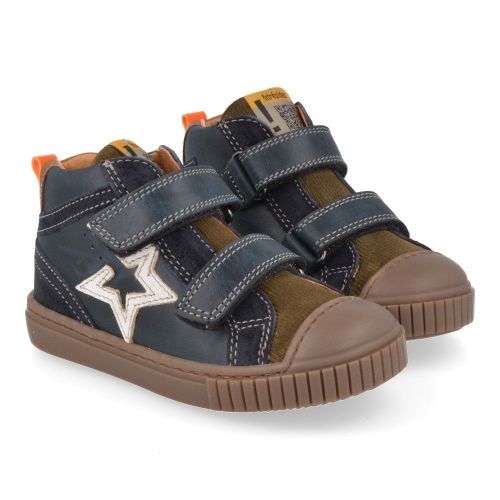 Babybotte sneakers blauw Jongens (blauwe sneaker met rubberen top - 7226B002) - Junior Steps