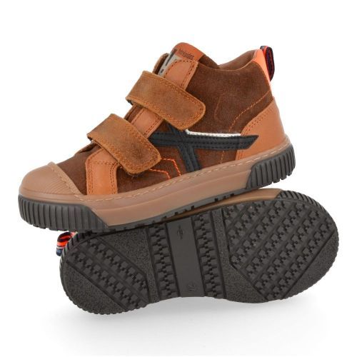 Babybotte sneakers cognac Jongens ( - cognac sneaker met rubberen top3798B138) - Junior Steps