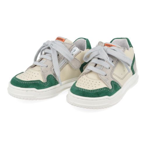 Babybotte sneakers ecru Jongens ( - ecru/groen sneakertje4321B028) - Junior Steps