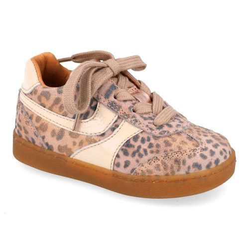Babybotte sneakers GOUD Meisjes (goud sneakertje met leopardprint - 9018B066) - Junior Steps