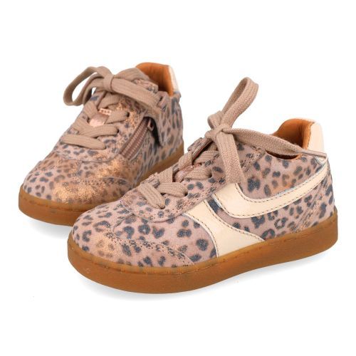 Babybotte sneakers GOUD Meisjes (goud sneakertje met leopardprint - 9018B066) - Junior Steps