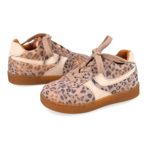 Babybotte sneakers GOUD Meisjes (goud sneakertje met leopardprint - 9018B066) - Junior Steps