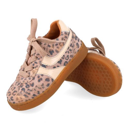 Babybotte sneakers GOUD Meisjes (goud sneakertje met leopardprint - 9018B066) - Junior Steps