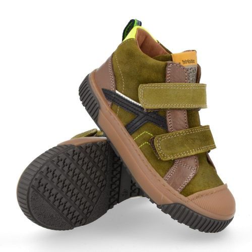 Babybotte sneakers kaki Jongens ( - kaki sneaker met rubberen top3798B165) - Junior Steps
