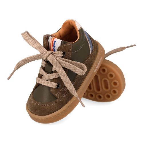 Babybotte sneakers kaki Jongens (kaki sneakertje - 9047B065) - Junior Steps