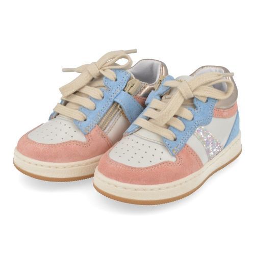 Babybotte sneakers roze Meisjes ( - roze blauw sneakertje 6217B025) - Junior Steps