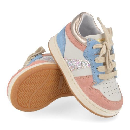 Babybotte sneakers roze Meisjes ( - roze blauw sneakertje 6217B025) - Junior Steps