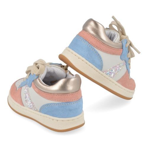 Babybotte sneakers roze Meisjes ( - roze blauw sneakertje 6217B025) - Junior Steps