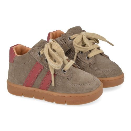 Babybotte sneakers taupe Jongens (taupe sneakertje - 7052B076) - Junior Steps