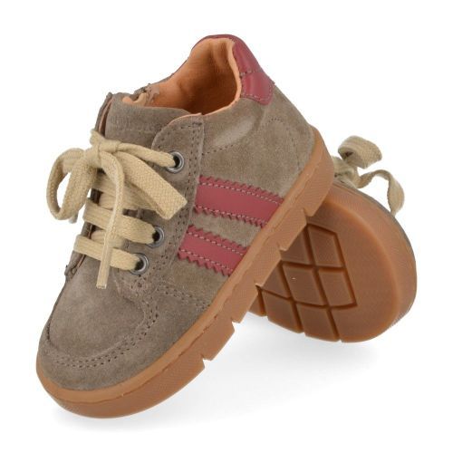 Babybotte sneakers taupe Jongens (taupe sneakertje - 7052B076) - Junior Steps