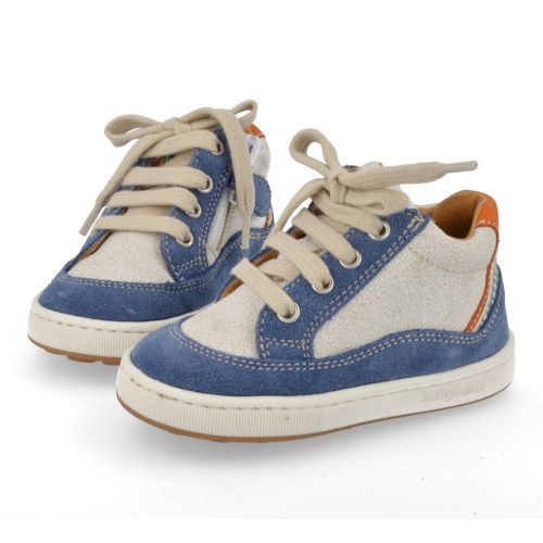 Babybotte sneakers blauw Jongens (wit blauw sneakertje - 8043B126) - Junior Steps