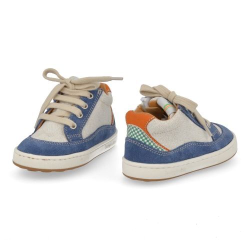 Babybotte sneakers blauw Jongens (wit blauw sneakertje - 8043B126) - Junior Steps