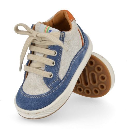 Babybotte sneakers blauw Jongens (wit blauw sneakertje - 8043B126) - Junior Steps