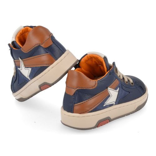 Bana&co sneakers blauw Jongens ( - blauwe sneaker met rubberen top23232520) - Junior Steps