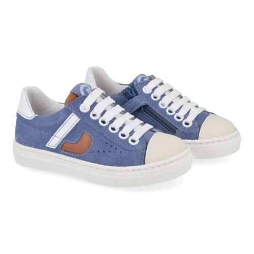 Bana&co sneakers blauw Jongens ( - blauwe sneaker met rubberen top24132526) - Junior Steps