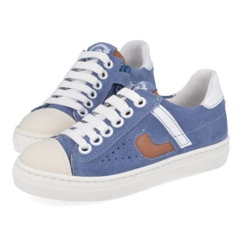 Bana&co sneakers blauw Jongens ( - blauwe sneaker met rubberen top24132526) - Junior Steps