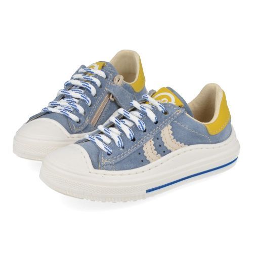 Bana&co sneakers blauw Jongens ( - blauwe sneaker met rubberen top25132530) - Junior Steps