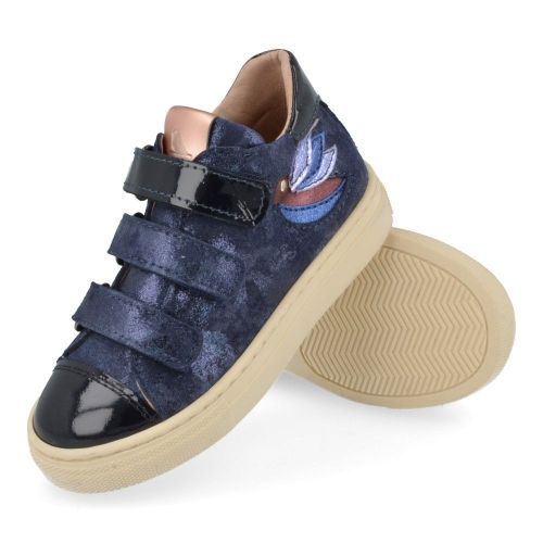 Bana&co sneakers blauw Meisjes ( - blauwe sneaker met vogeltje22232032) - Junior Steps