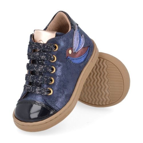 Bana&co sneakers blauw Meisjes ( - blauwe sneaker met vogeltje23232030) - Junior Steps