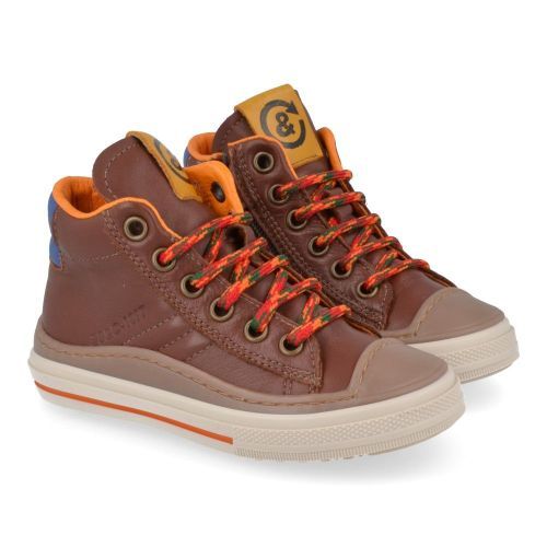 Bana&co sneakers bruin Jongens ( - bruine sneaker met rubberen top23232501) - Junior Steps