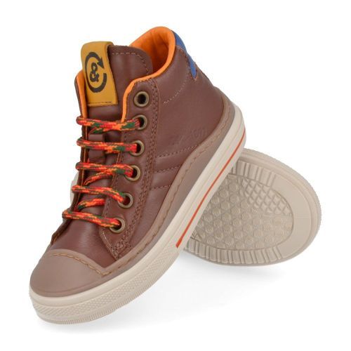 Bana&co sneakers bruin Jongens ( - bruine sneaker met rubberen top23232501) - Junior Steps