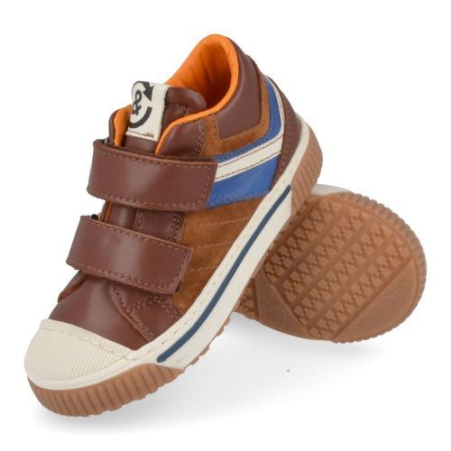 Bana&co sneakers cognac Jongens ( - cognac sneaker met rubberen top23232516) - Junior Steps