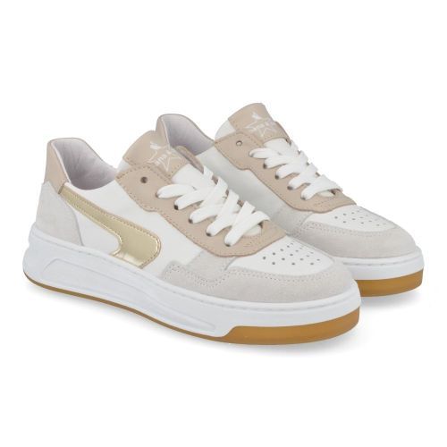 Bana&co sneakers ecru Meisjes ( - ecru sneaker met goud25134000) - Junior Steps