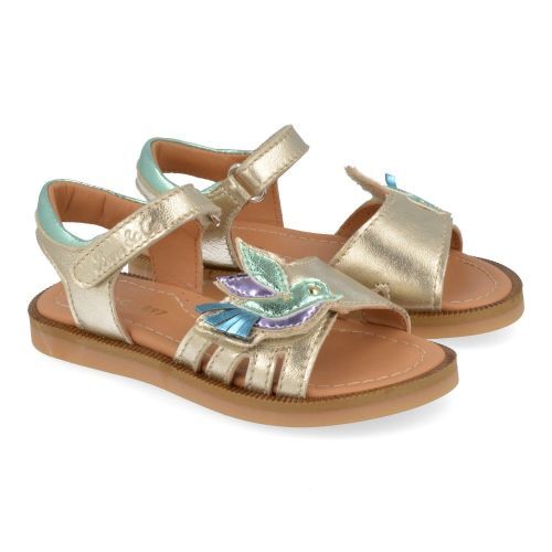 Bana&co sandalen GOUD Meisjes ( - goud sandaaltje met vogeltje25132105) - Junior Steps