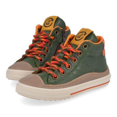 Bana&co sneakers groen Jongens ( - groene sneaker met rubberen top23232501) - Junior Steps